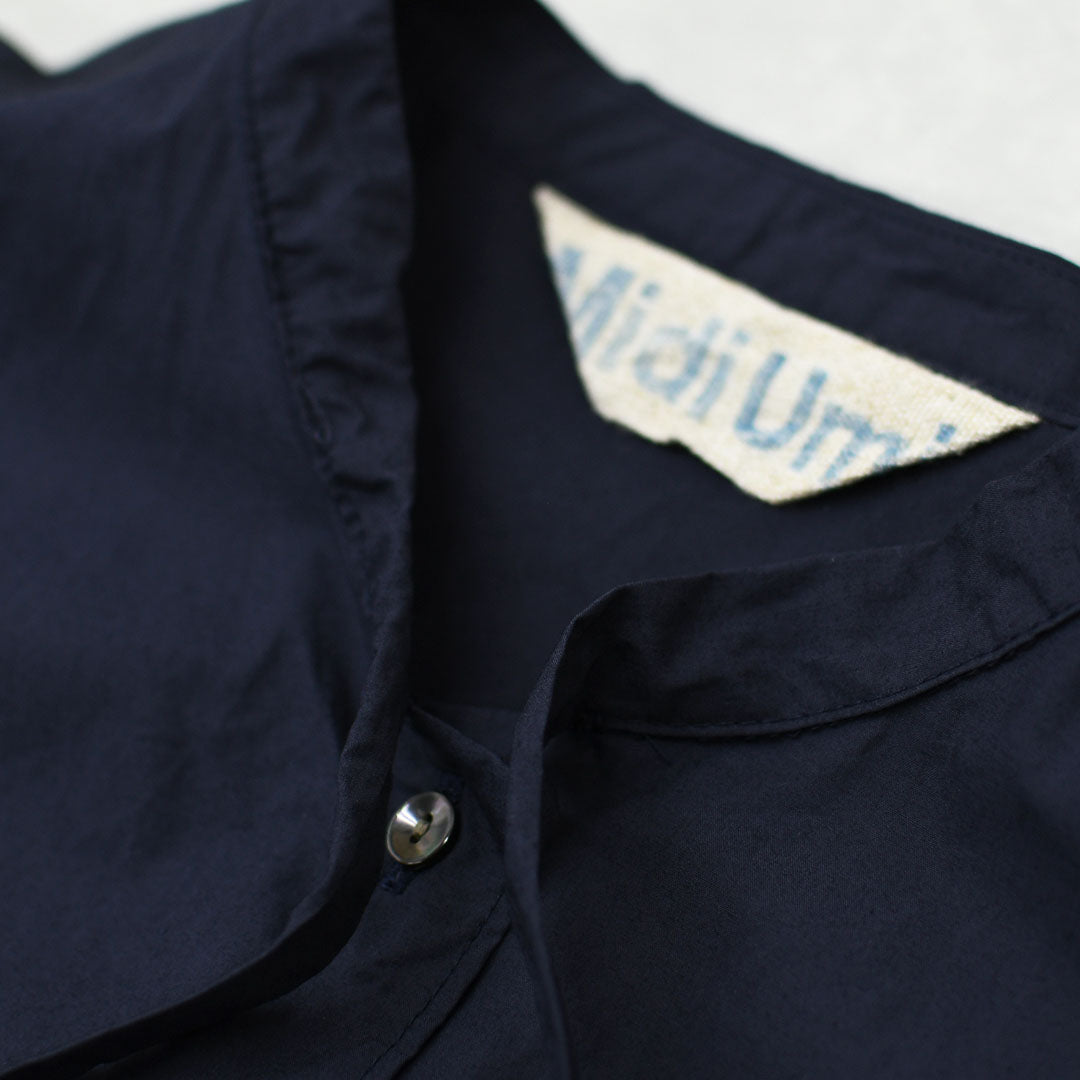 MIDIUMI [ミディウミ] BOW-TIE WIDE SHIRT  [2-730184] ボウタイ ワイドシャツ・半袖シャツ・ワイドシャツ・オーバーサイズシャツ・無地・シンプル・リラックスシルエット・LADY'S [2026SS]