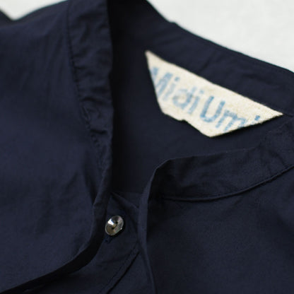 MIDIUMI [ミディウミ] BOW-TIE WIDE SHIRT  [2-730184] ボウタイ ワイドシャツ・半袖シャツ・ワイドシャツ・オーバーサイズシャツ・無地・シンプル・リラックスシルエット・LADY'S [2026SS]