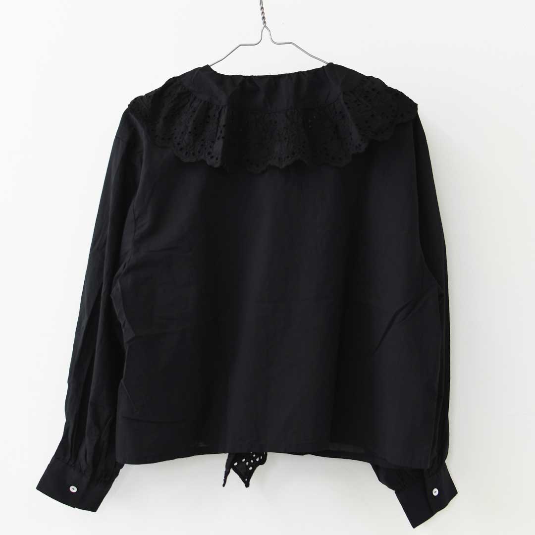 MidiUmi [ミディウミ] front raffle shirt [2-730232] フロントラッフルシャツ・シャツ・フリル・ワイドシルエット・無地・シンプル・LADY'S [2026AW]