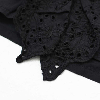 MidiUmi [ミディウミ] front raffle shirt [2-730232] フロントラッフルシャツ・シャツ・フリル・ワイドシルエット・無地・シンプル・LADY'S [2026AW]