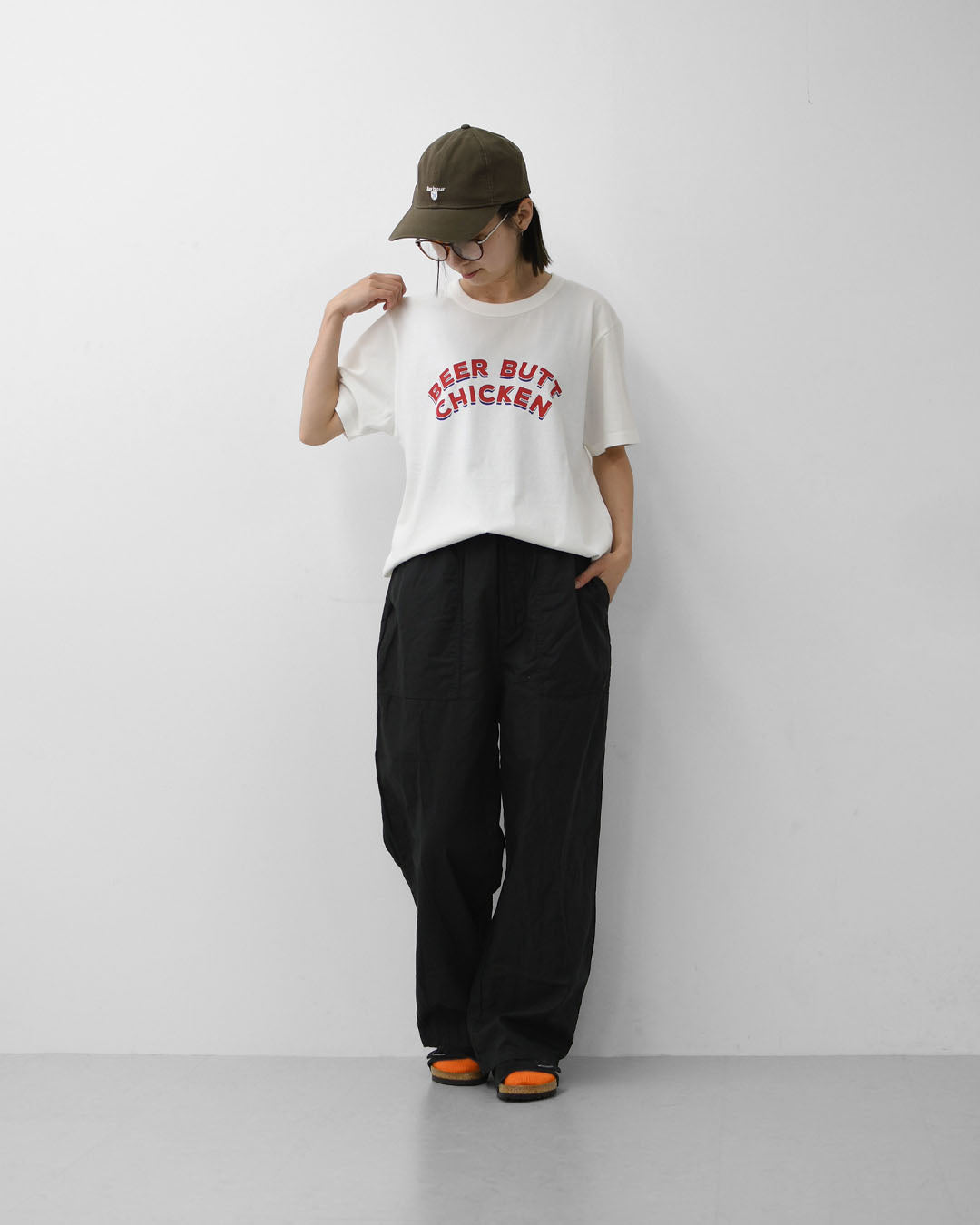 MidiUmi [ミディウミ] C/L baker PT [2-760059] コットンリネンベーカーパンツ・ワイド・ゆったり・ ストレートシルエット・柔らか素材・リラックス・LADY'S [2026AW]