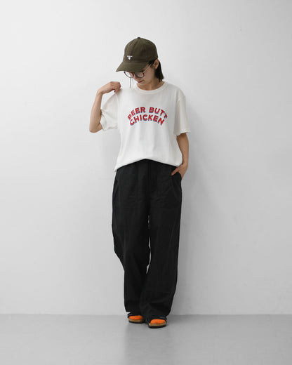 MidiUmi [ミディウミ] C/L baker PT [2-760059] コットンリネンベーカーパンツ・ワイド・ゆったり・ ストレートシルエット・柔らか素材・リラックス・LADY'S [2026AW]