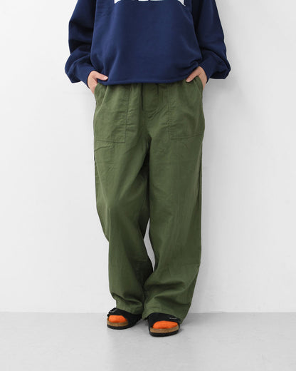 MidiUmi [ミディウミ] C/L baker PT [2-760059] コットンリネンベーカーパンツ・ワイド・ゆったり・ ストレートシルエット・柔らか素材・リラックス・LADY'S [2026AW]