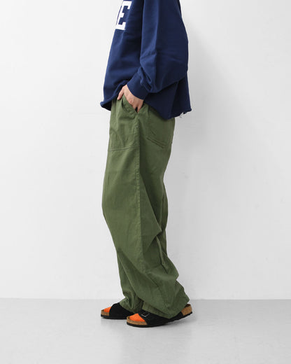 MidiUmi [ミディウミ] C/L baker PT [2-760059] コットンリネンベーカーパンツ・ワイド・ゆったり・ ストレートシルエット・柔らか素材・リラックス・LADY'S [2026AW]
