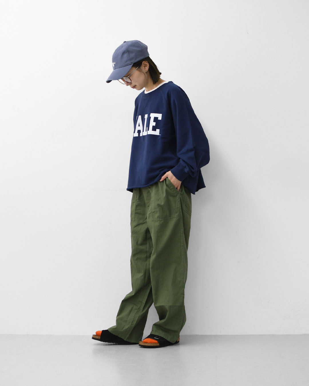 MidiUmi [ミディウミ] C/L baker PT [2-760059] コットンリネンベーカーパンツ・ワイド・ゆったり・ ストレートシルエット・柔らか素材・リラックス・LADY'S [2026AW]