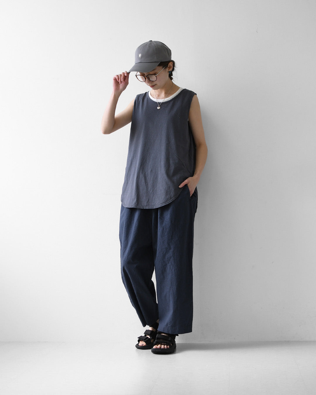 MidiUmi [ミディウミ] C/L light easy PT  [2-760187] コットンリネンライトイージーパンツ・ワイドシルエット・ナチュラル・リラックス・ シンプル・デイリーウェア・LADY'S[2026SS]