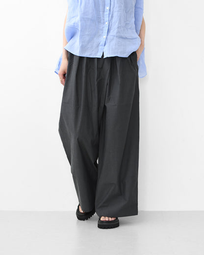 MidiUmi [ミディウミ] wrap wide PT  [2-760206] ラップワイドパンツ・ワイドシルエット・ナチュラル・リラックス・ シンプル・デイリーウェア・LADY'S [2026SS]