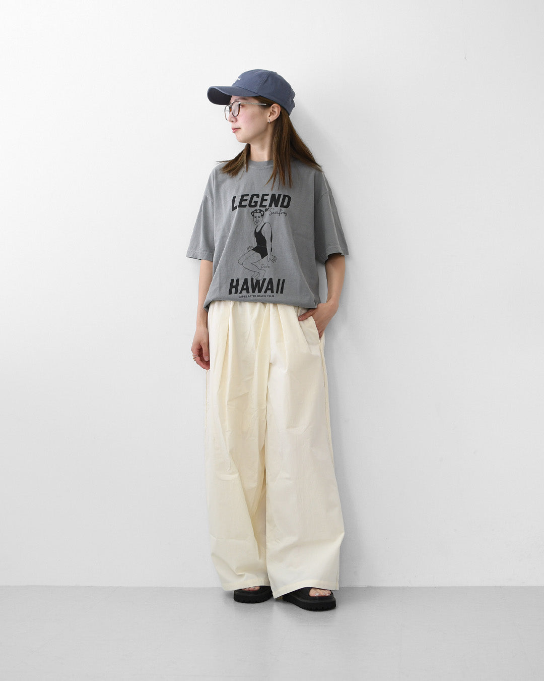 MidiUmi [ミディウミ] wrap wide PT  [2-760206] ラップワイドパンツ・ワイドシルエット・ナチュラル・リラックス・ シンプル・デイリーウェア・LADY'S [2026SS]