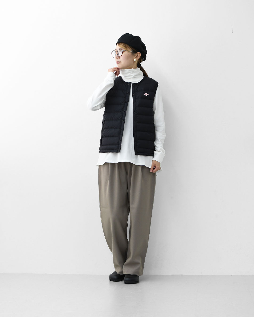 MidiUmi [ミディウミ] high neck flare PO [3-719998] ハイネックフレアプルオーバー・ハイネックインナー・Aラインシルエット・インナー・ベーシック・シンプル・LADY'S [2025AW]