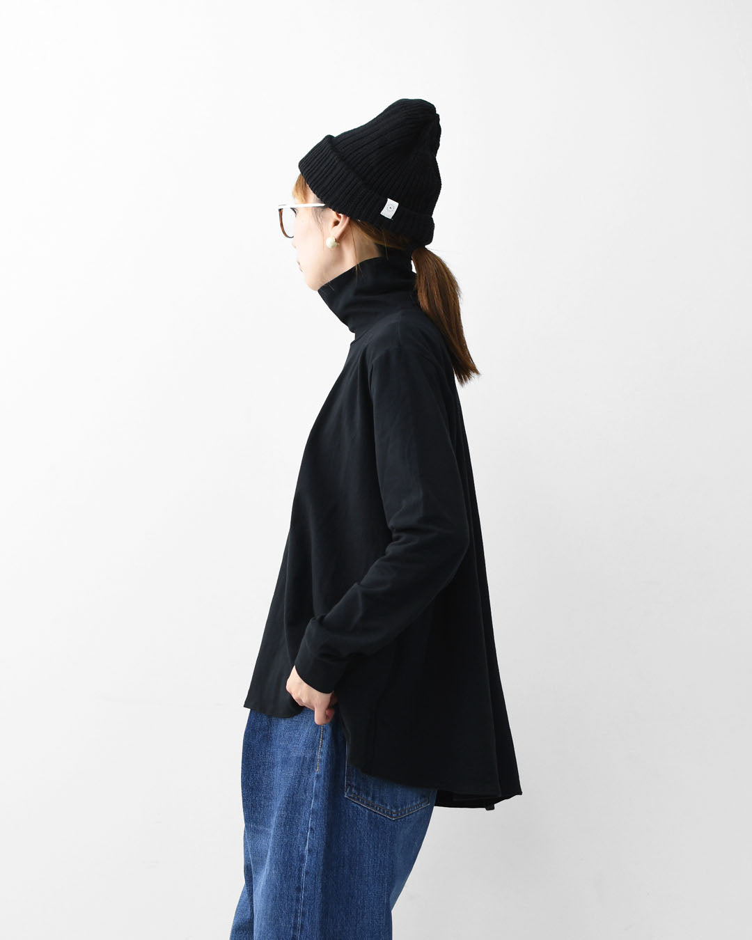 MidiUmi [ミディウミ] high neck flare PO [3-719998] ハイネックフレアプルオーバー・ハイネックインナー・Aラインシルエット・インナー・ベーシック・シンプル・LADY'S [2025AW]