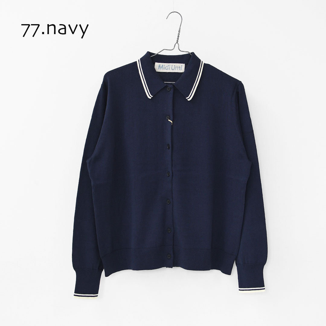 MidiUmi [ミディウミ] polo knit CD [3-729919] ポロニットCD・ワイドシルエット・ゆったり・シンプル・着心地・MAEDE IN JAPAN・ LADY'S [2025AW]