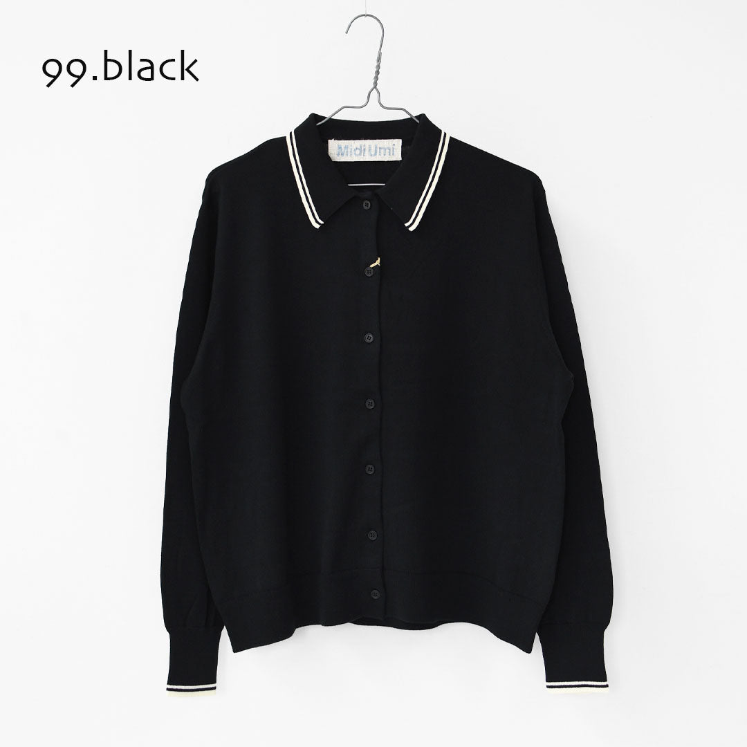 MidiUmi [ミディウミ] polo knit CD [3-729919] ポロニットCD・ワイドシルエット・ゆったり・シンプル・着心地・MAEDE IN JAPAN・ LADY'S [2025AW]