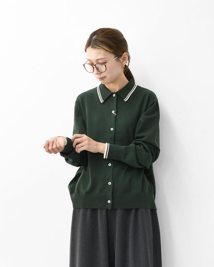 MidiUmi [ミディウミ] polo knit CD [3-729919] ポロニットCD・ワイドシルエット・ゆったり・シンプル・着心地・MAEDE IN JAPAN・ LADY'S [2025AW]