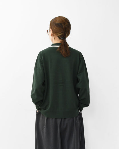 MidiUmi [ミディウミ] polo knit CD [3-729919] ポロニットCD・ワイドシルエット・ゆったり・シンプル・着心地・MAEDE IN JAPAN・ LADY'S [2025AW]