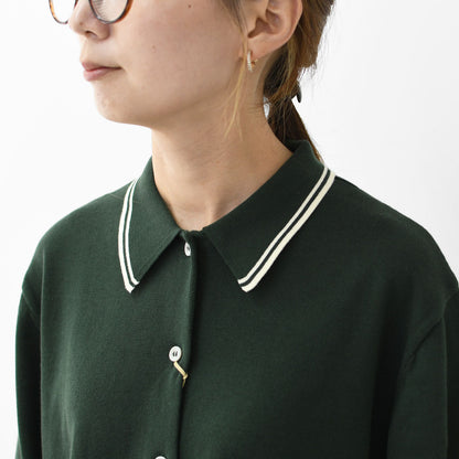 MidiUmi [ミディウミ] polo knit CD [3-729919] ポロニットCD・ワイドシルエット・ゆったり・シンプル・着心地・MAEDE IN JAPAN・ LADY'S [2025AW]