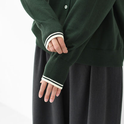 MidiUmi [ミディウミ] polo knit CD [3-729919] ポロニットCD・ワイドシルエット・ゆったり・シンプル・着心地・MAEDE IN JAPAN・ LADY'S [2025AW]