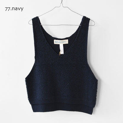 MidiUmi [ミディウミ] pile boa knit vest [3-72994763] パイル ボア ニット ベスト・ショート丈・レイヤード・重ね着・LADY'S [2026AW]