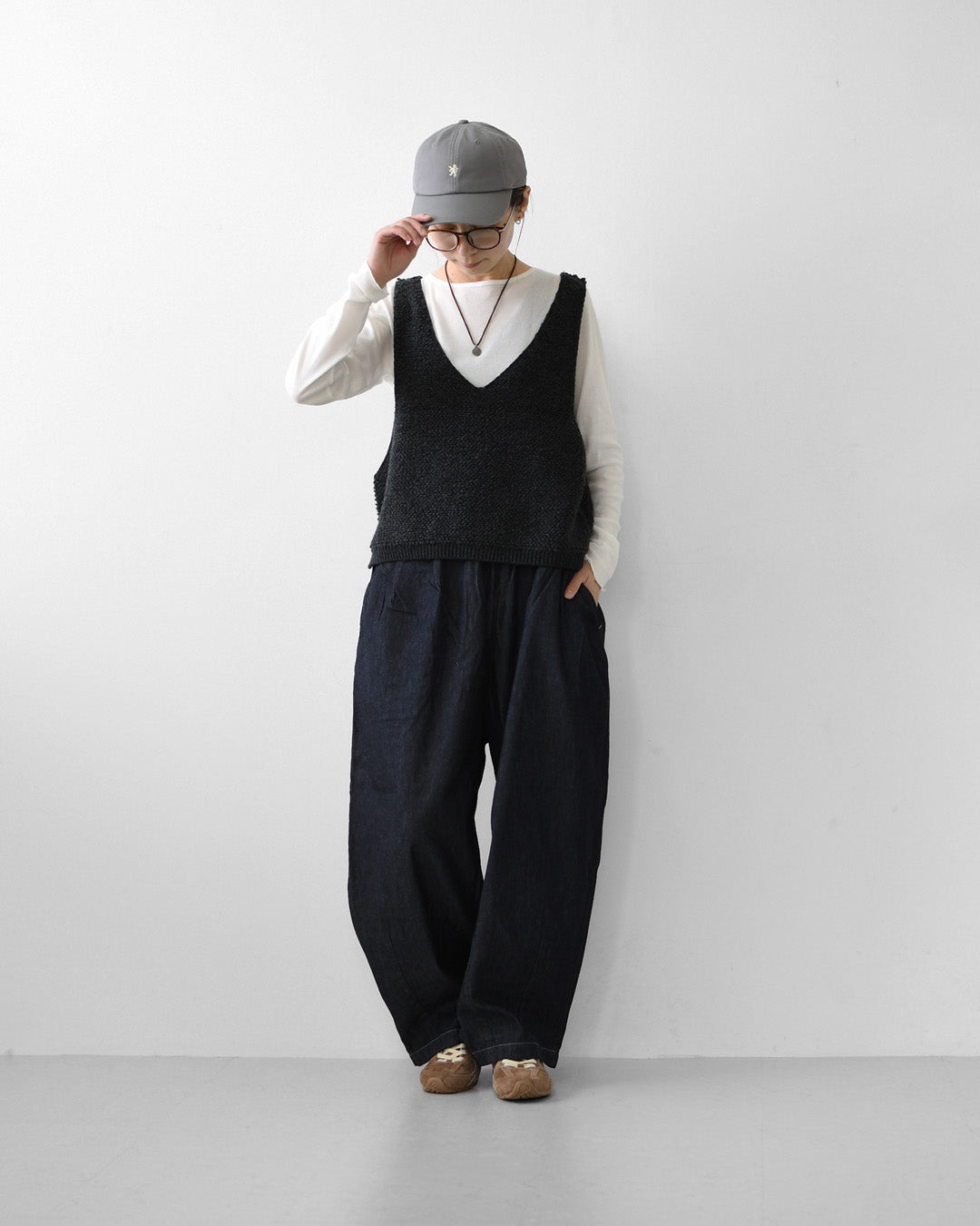 MidiUmi [ミディウミ] pile boa knit vest [3-72994763] パイル ボア ニット ベスト・ショート丈・レイヤード・重ね着・LADY'S [2026AW]