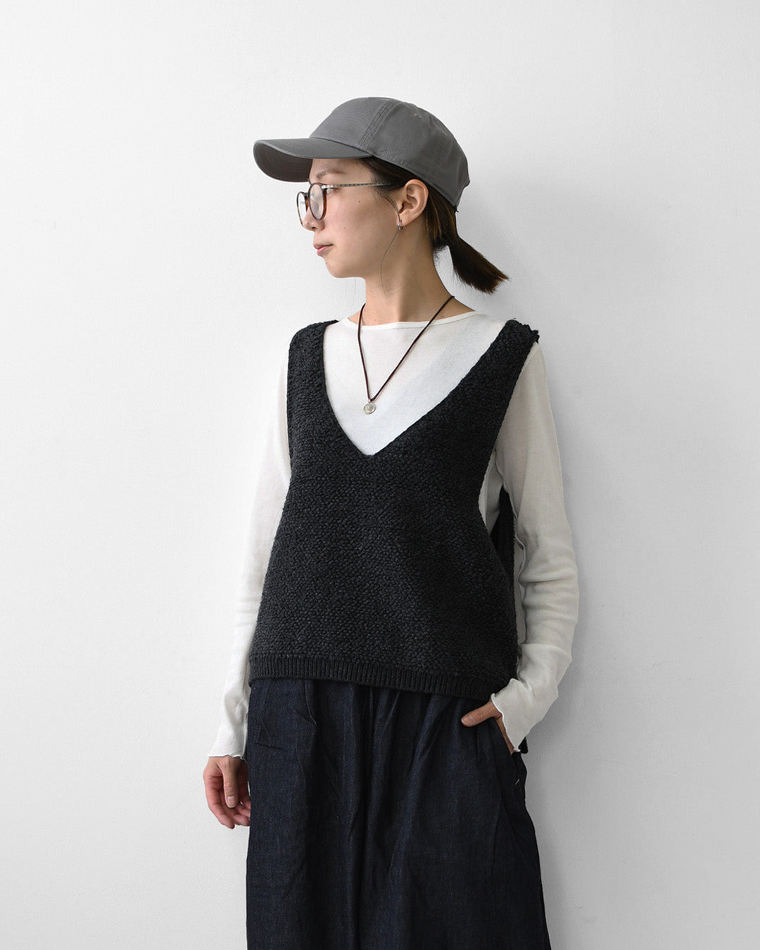 MidiUmi [ミディウミ] pile boa knit vest [3-72994763] パイル ボア ニット ベスト・ショート丈・レイヤード・重ね着・LADY'S [2026AW]