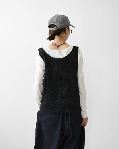MidiUmi [ミディウミ] pile boa knit vest [3-72994763] パイル ボア ニット ベスト・ショート丈・レイヤード・重ね着・LADY'S [2026AW]