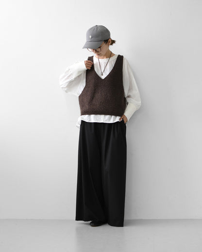 MidiUmi [ミディウミ] pile boa knit vest [3-72994763] パイル ボア ニット ベスト・ショート丈・レイヤード・重ね着・LADY'S [2026AW]