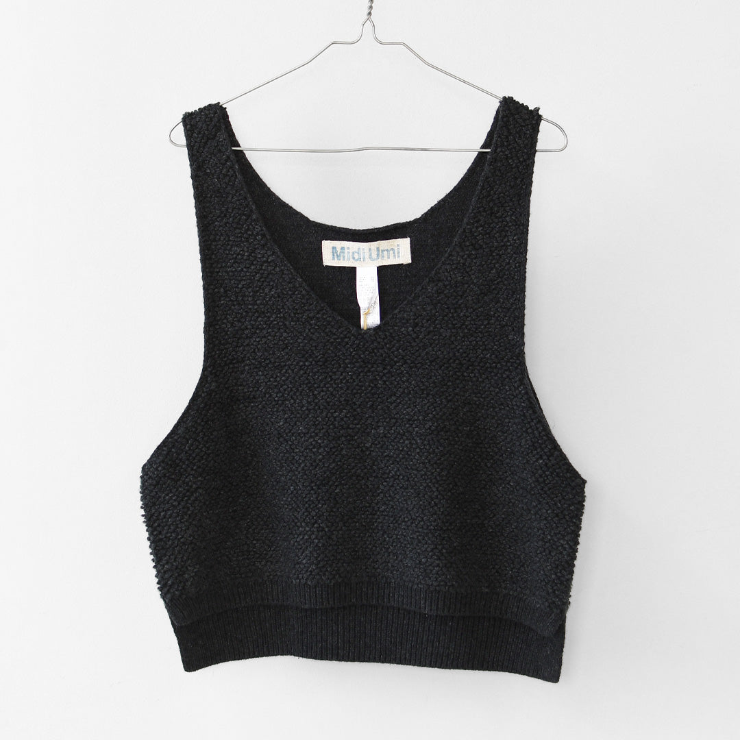 MidiUmi [ミディウミ] pile boa knit vest [3-72994763] パイル ボア ニット ベスト・ショート丈・レイヤード・重ね着・LADY'S [2026AW]