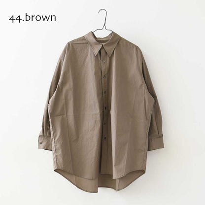 MidiUmi [ミディウミ] over sized shirt [3-730289] オーバーサイズシャツ・レギュラーカラー・長袖シャツ・コットンシャツ・ゆったりサイズ・無地・LADY'S [2026AW]