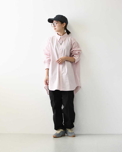 MidiUmi [ミディウミ] over sized shirt [3-730289] オーバーサイズシャツ・レギュラーカラー・長袖シャツ・コットンシャツ・ゆったりサイズ・無地・LADY'S [2026AW]
