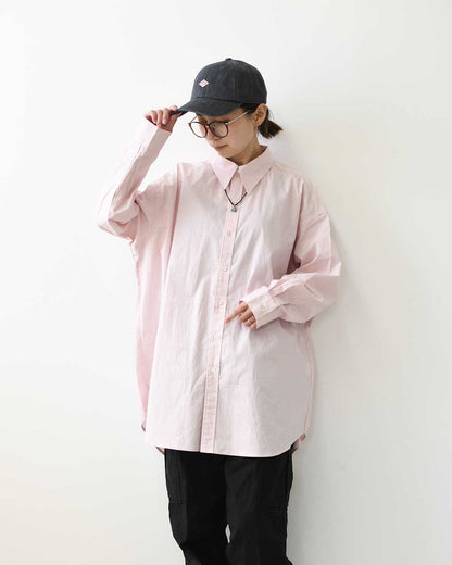 MidiUmi [ミディウミ] over sized shirt [3-730289] オーバーサイズシャツ・レギュラーカラー・長袖シャツ・コットンシャツ・ゆったりサイズ・無地・LADY'S [2026AW]