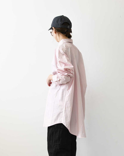 MidiUmi [ミディウミ] over sized shirt [3-730289] オーバーサイズシャツ・レギュラーカラー・長袖シャツ・コットンシャツ・ゆったりサイズ・無地・LADY'S [2026AW]