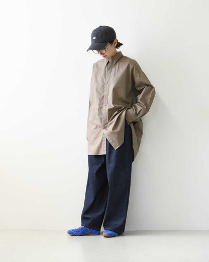 MidiUmi [ミディウミ] over sized shirt [3-730289] オーバーサイズシャツ・レギュラーカラー・長袖シャツ・コットンシャツ・ゆったりサイズ・無地・LADY'S [2026AW]