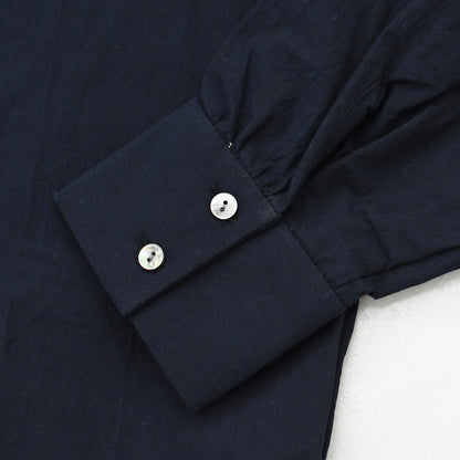MidiUmi [ミディウミ] frill short shirt [3-730296] フリルショートシャツ・ヴィンテージライク・バンドカラー・無地・シンプル・LADY'S [2026AW]
