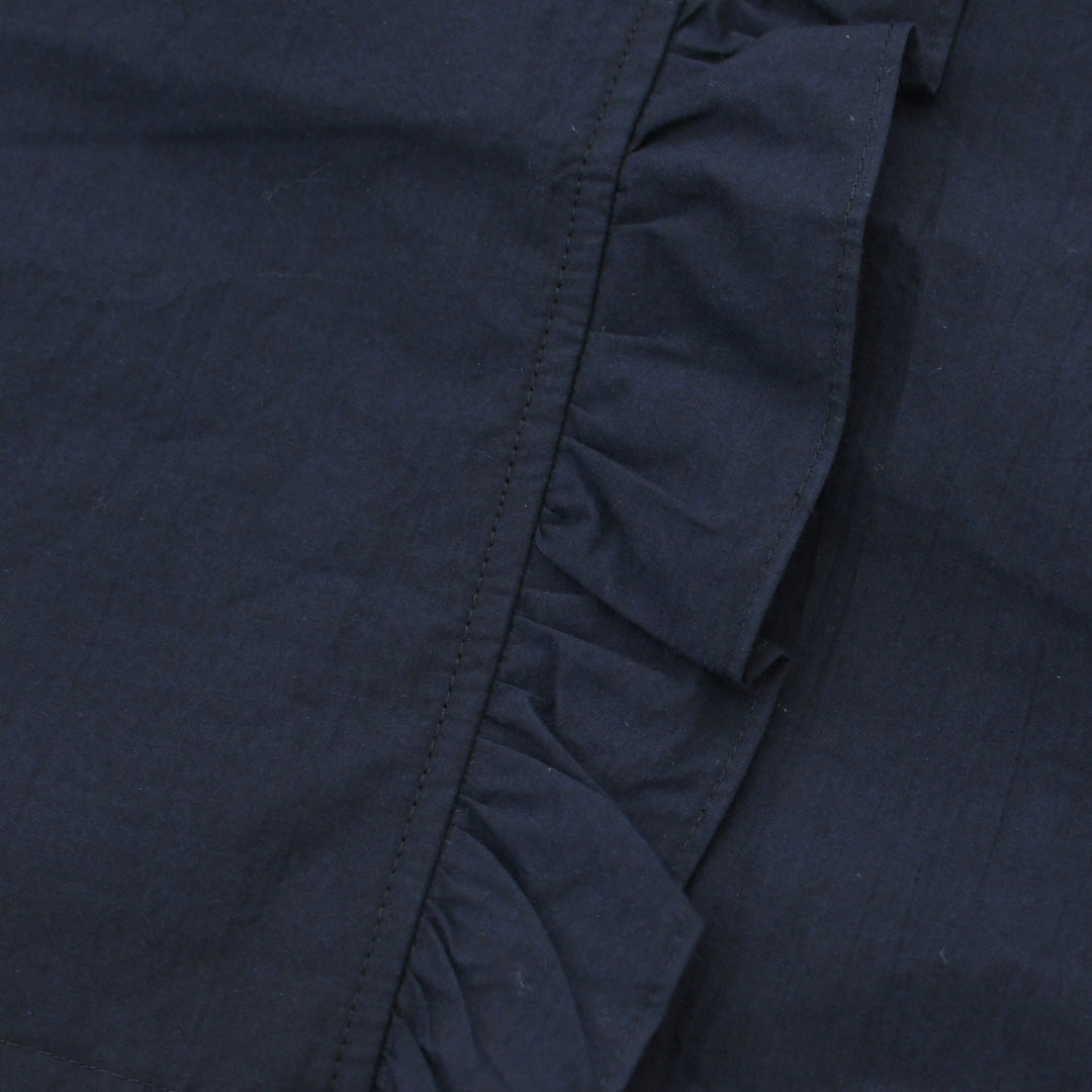MidiUmi [ミディウミ] frill short shirt [3-730296] フリルショートシャツ・ヴィンテージライク・バンドカラー・無地・シンプル・LADY'S [2026AW]