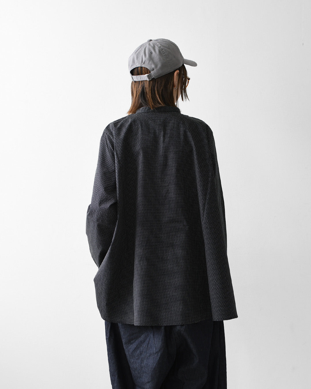 MidiUmi [ミディウミ] dot shirt [3-73972863] ドット シャツ・ドット柄・Aライン・ワイドサイズ・バンドカラー・LADY'S [2026AW]