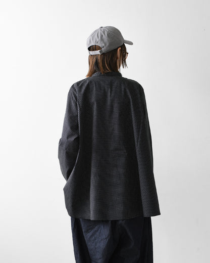MidiUmi [ミディウミ] dot shirt [3-73972863] ドット シャツ・ドット柄・Aライン・ワイドサイズ・バンドカラー・LADY'S [2026AW]