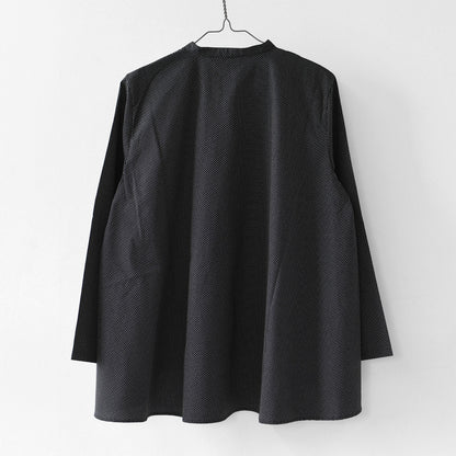 MidiUmi [ミディウミ] dot shirt [3-73972863] ドット シャツ・ドット柄・Aライン・ワイドサイズ・バンドカラー・LADY'S [2026AW]