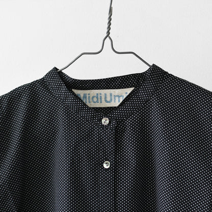 MidiUmi [ミディウミ] dot shirt [3-73972863] ドット シャツ・ドット柄・Aライン・ワイドサイズ・バンドカラー・LADY'S [2026AW]