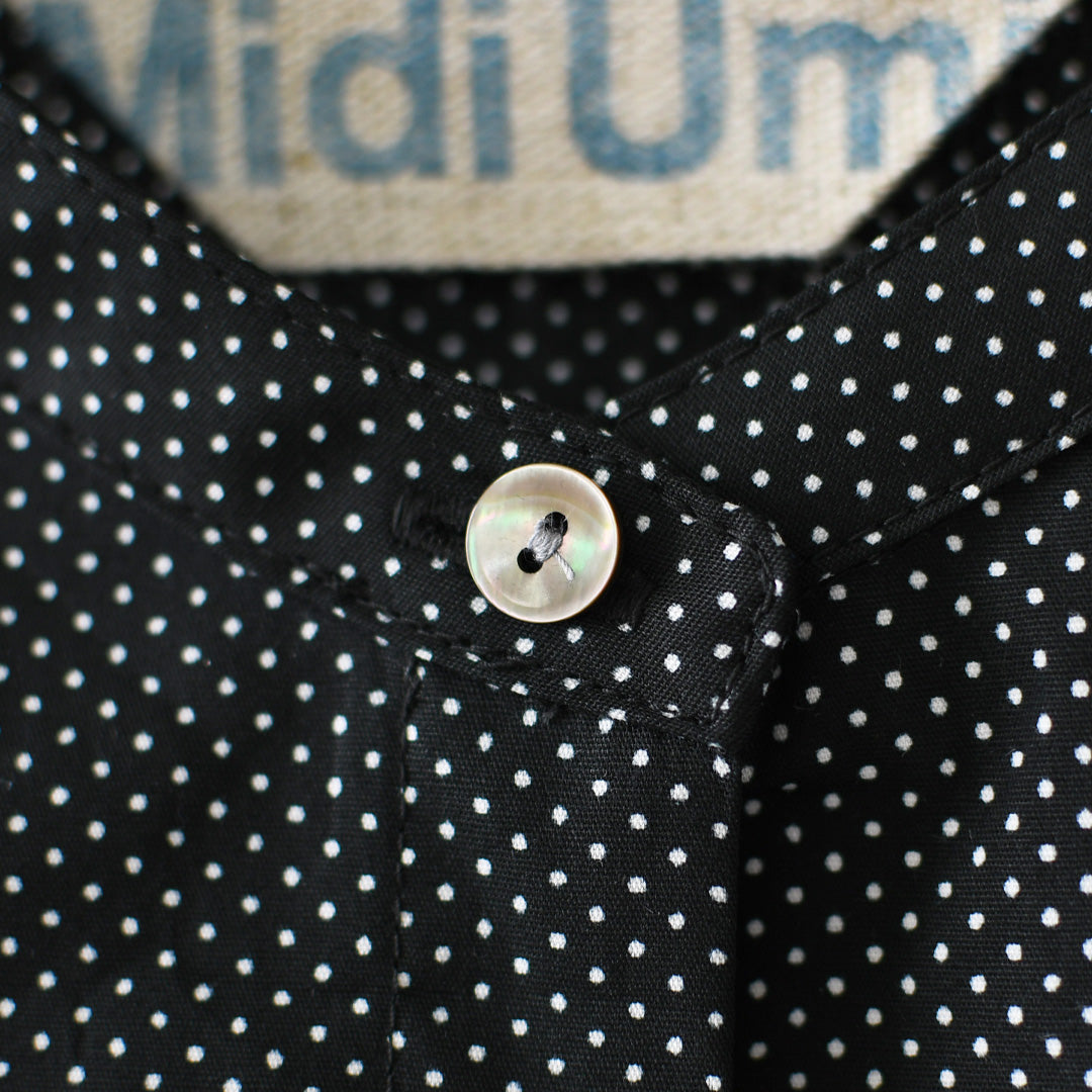 MidiUmi [ミディウミ] dot shirt [3-73972863] ドット シャツ・ドット柄・Aライン・ワイドサイズ・バンドカラー・LADY'S [2026AW]
