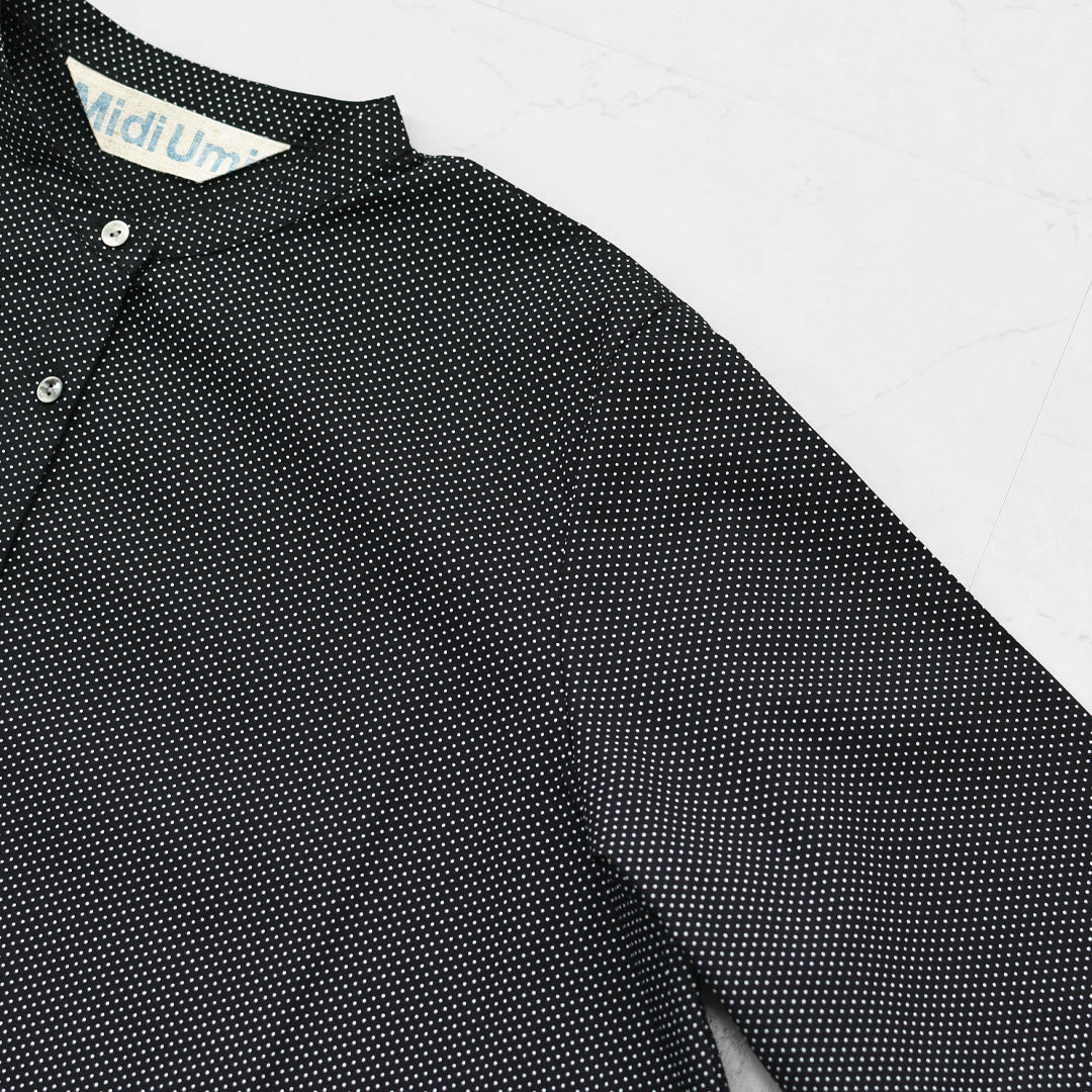 MidiUmi [ミディウミ] dot shirt [3-73972863] ドット シャツ・ドット柄・Aライン・ワイドサイズ・バンドカラー・LADY'S [2026AW]