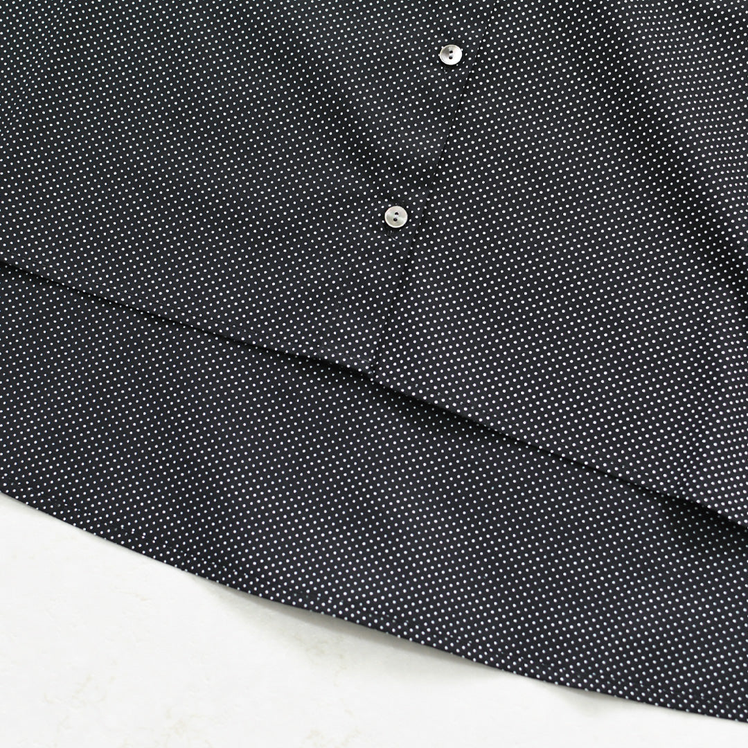 MidiUmi [ミディウミ] dot shirt [3-73972863] ドット シャツ・ドット柄・Aライン・ワイドサイズ・バンドカラー・LADY'S [2026AW]