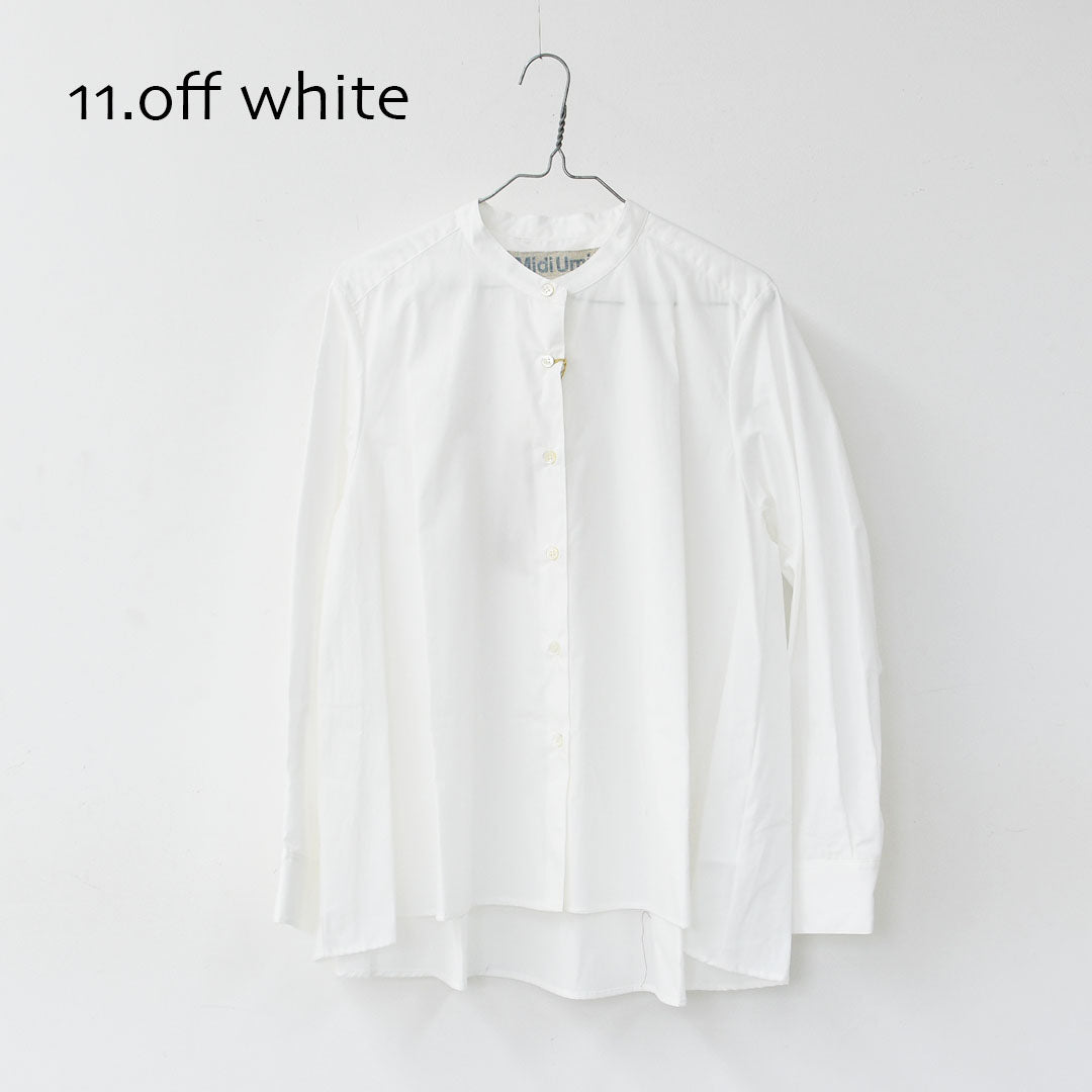 MidiUmi [ミディウミ] A line band collar shirt [3-739996] Aラインバンドカラーシャツ [2025AW]