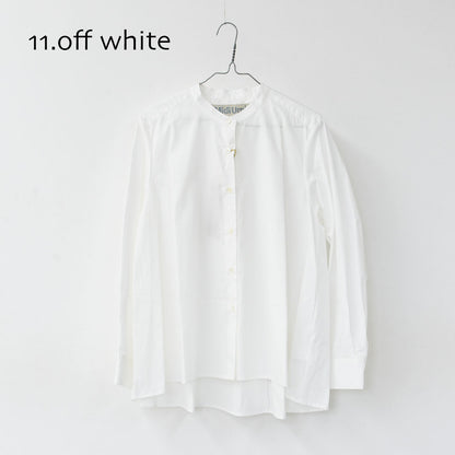 MidiUmi [ミディウミ] A line band collar shirt [3-739996] Aラインバンドカラーシャツ [2025AW]