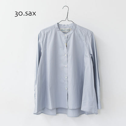 MidiUmi [ミディウミ] A line band collar shirt [3-739996] Aラインバンドカラーシャツ [2025AW]
