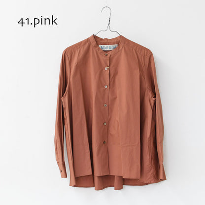 MidiUmi [ミディウミ] A line band collar shirt [3-739996] Aラインバンドカラーシャツ [2025AW]