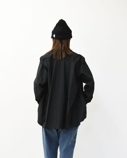 MidiUmi [ミディウミ] A line band collar shirt [3-739996] Aラインバンドカラーシャツ [2025AW]