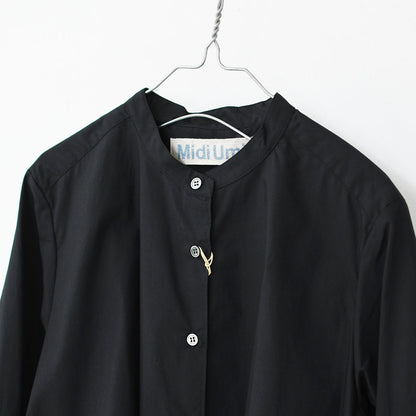MidiUmi [ミディウミ] A line band collar shirt [3-739996] Aラインバンドカラーシャツ [2025AW]