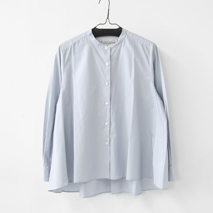 MidiUmi [ミディウミ] A line band collar shirt [3-73999661] Aラインバンドカラーシャツ・Aライン・バンドカラー・無地・シンプル・LADY'S [2026SS]
