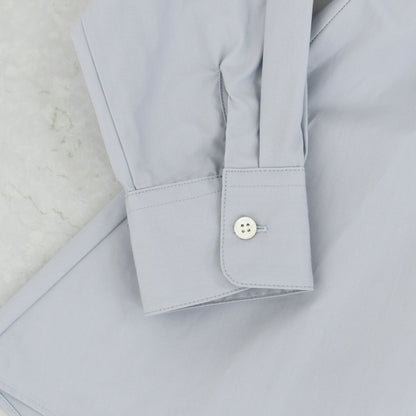 MidiUmi [ミディウミ] A line band collar shirt [3-73999661] Aラインバンドカラーシャツ・Aライン・バンドカラー・無地・シンプル・LADY'S [2026SS]