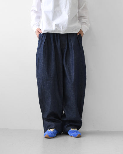 MidiUmi [ミディウミ] denim wide tuck PT  [3-760282] デニムワイドタックパンツ・ワイド・ゆったり・ ストレートシルエット・リラックス・LADY'S [2026AW]