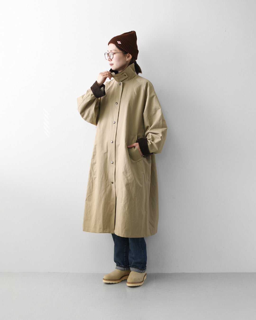 MidiUmi [ミディウミ] hunting long coat [3-770245] ハンティング ロングコート・ロングコート・ハンティングジャケット・ワークテイスト・コットンナイロン・LADY'S [2026AW]